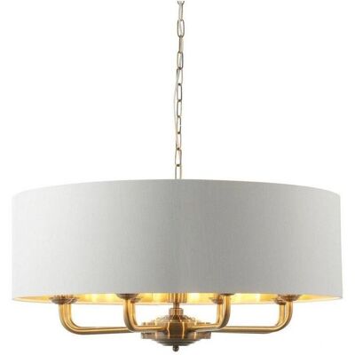 Netlighting Highclere Vintage White Fabric Pendant - Pendant Ceiling Lamp Netlighting Highclere Vintage White Fabric Pendant - Pendant Ceiling Lamp