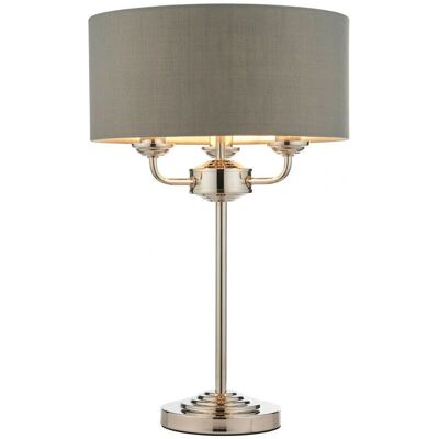 Netlighting Highclere Modèle Tissu Charbon - Lampe de Table - Publicité Netlighting Highclere Modèle Tissu Charbon - Lampe de Table - Publicité