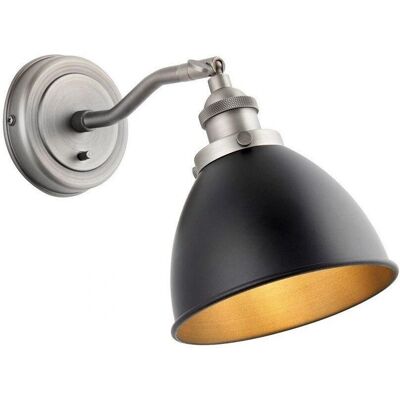 Netlighting Franklin Applique Murale en Métal - Plaque en Peltre Vieilli, Noir, Ajustable - Publicité Netlighting Franklin Applique Murale en Métal - Plaque en Peltre Vieilli, Noir, Ajustable - Publicité