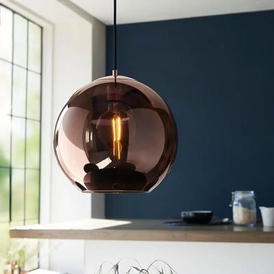 Endon Collection Lighting Boli Dome Copper Mirrored Glass Ceiling Pendant Endon Collection Lighting Boli Dome Copper Mirrored Glass Ceiling Pendant