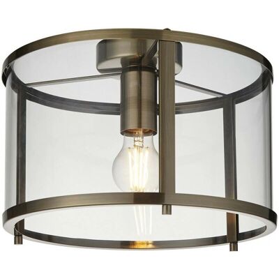 Lampe Plafond Endon Hopton en Laiton Antique - E27, Dimmable, 10W - Publicité Lampe Plafond Endon Hopton en Laiton Antique - E27, Dimmable, 10W - Publicité