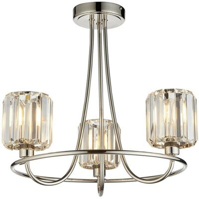 Plafonnier semi encastré à 3 lumières en verre et bras multiples Endon Berenice - Lampe de plafond - Publicité Plafonnier semi encastré à 3 lumières en verre et bras multiples Endon Berenice - Lampe de plafond - Publicité