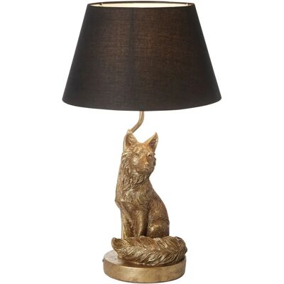 Endon Collection Lighting Fox Base & Shade Lampka stołowa - Vintage złoto i czarny - Lampka stołowa Endon Collection Lighting Fox Base & Shade Lampka stołowa - Vintage złoto i czarny - Lampka stołowa