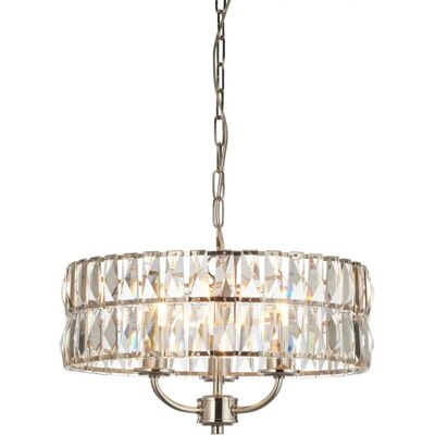 Endon Collection Lighting Clifton 3 Light Multi Arm Lamp Ceiling Pendant Bright Nickel - Ceiling Pendant Light Endon Collection Lighting Clifton 3 Light Multi Arm Lamp Ceiling Pendant Bright Nickel - Ceiling Pendant Light