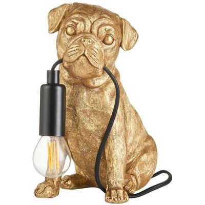 Endon - Pug Puppy Table Lamp - Vintage Gold - Table Lamp Endon - Pug Puppy Table Lamp - Vintage Gold - Table Lamp