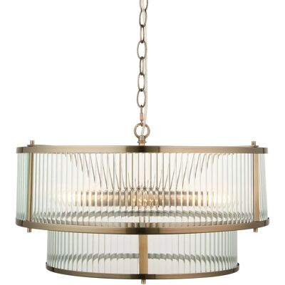 Luxia - Hudson - Antique Brass - Glass Shade - Pendant Light Luxia - Hudson - Antique Brass - Glass Shade - Pendant Light