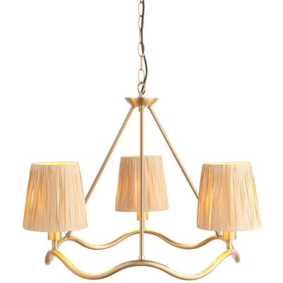 Luxia Tiverton 3 Arm Ceiling Pendant Light - Brushed Brass Luxia Tiverton 3 Arm Ceiling Pendant Light - Brushed Brass