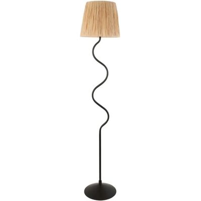 Luxia Tiverton Floor Lamp - Raffia Shade - Matt Black - Floor Lamp Luxia Tiverton Floor Lamp - Raffia Shade - Matt Black - Floor Lamp