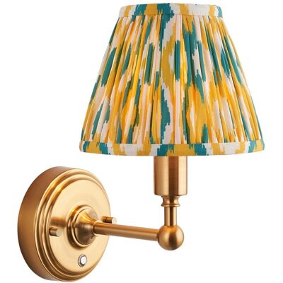 Luxia - Ashurst - Brushed Brass - Yellow Shade - Wall Light Luxia - Ashurst - Brushed Brass - Yellow Shade - Wall Light