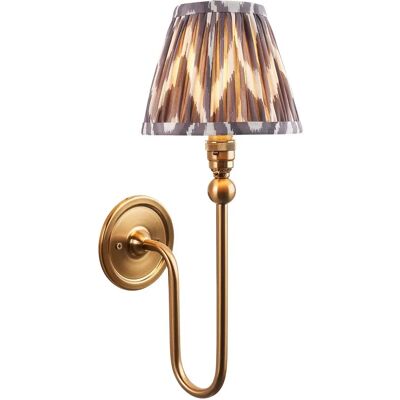 Luxia - Sudbury - Brushed Brass - Grey Shade - Wall Light Luxia - Sudbury - Brushed Brass - Grey Shade - Wall Light