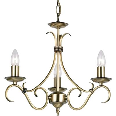 Lampadario a Soffitto in Ottone Antico Endon 3 Luci - Lampadario Lampadario a Soffitto in Ottone Antico Endon 3 Luci - Lampadario