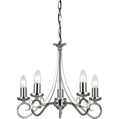 Lampadario a soffitto Trafford 5 luci Argento Antico - E14 Endon Lampadario a soffitto Trafford 5 luci Argento Antico - E14 Endon