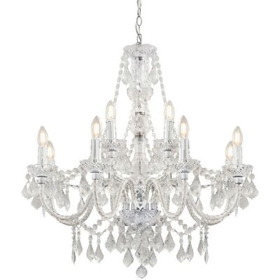 Netlighting Clarence 12 Pendant Light - Polished Chrome - Chandelier Netlighting Clarence 12 Pendant Light - Polished Chrome - Chandelier