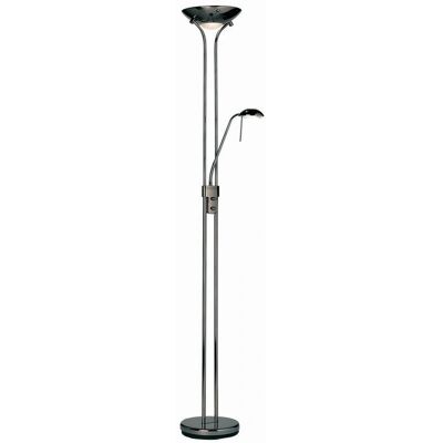 Lampada da terra Madre e Figlio Endon - Cromo nero - E27 Lampada da terra Madre e Figlio Endon - Cromo nero - E27