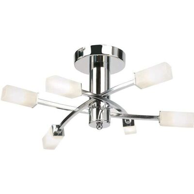 Luce a soffitto Havana 6 luci in cromo - Illuminazione LED moderna Luce a soffitto Havana 6 luci in cromo - Illuminazione LED moderna