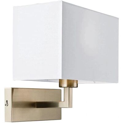 Applique Murale Endon Piccolo Nickel Satiné Tissu Blanc E27 - Applique - Publicité Applique Murale Endon Piccolo Nickel Satiné Tissu Blanc E27 - Applique - Publicité