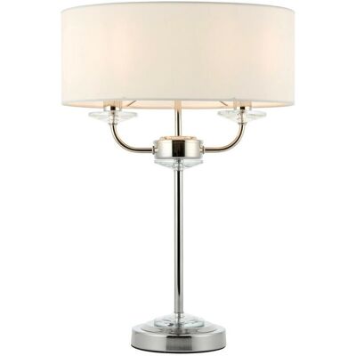 Lampe de Table Nixon Nickel de Netlighting - 2 Lumières, Verre Cristal, E14 - Publicité Lampe de Table Nixon Nickel de Netlighting - 2 Lumières, Verre Cristal, E14 - Publicité