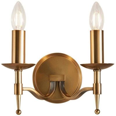 Interiors 1900 Lighting CA1W2B - 2 Light Indoor Twin Candle Wall Light Interiors 1900 Lighting CA1W2B - 2 Light Indoor Twin Candle Wall Light