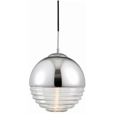 Lampadario Paloma di Endon Lighting - Vetro rigato, Cromo, E14 Lampadario Paloma di Endon Lighting - Vetro rigato, Cromo, E14