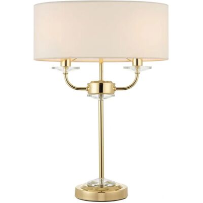 Endon Lighting Nixon 2 Lampa stołowa mosiężna - Lampa stołowa Endon Lighting Nixon 2 Lampa stołowa mosiężna - Lampa stołowa
