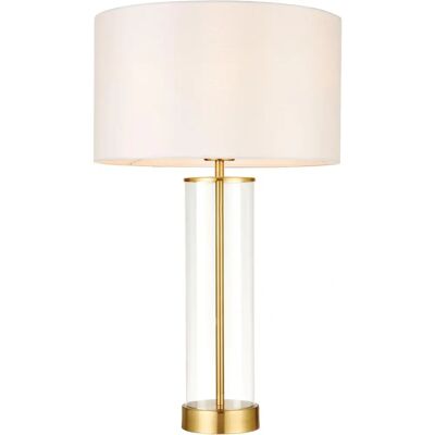 Lampe de Table Netlighting Lessina - Effet Soie Blanche Vintage - Or Satiné Brossé - Lampe de Table - Publicité Lampe de Table Netlighting Lessina - Effet Soie Blanche Vintage - Or Satiné Brossé - Lampe de Table - Publicité