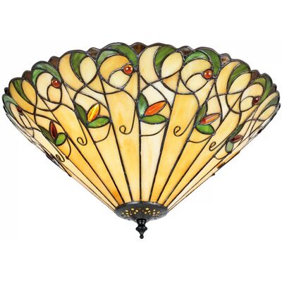 Interiors 1900 Jamelia Tiffany Glass Ceiling Light - Ceiling Light Interiors 1900 Jamelia Tiffany Glass Ceiling Light - Ceiling Light
