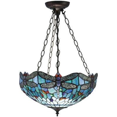 Interiors 1900 Lighting Dragonfly Blue - 3 Light Ceiling Pendant - Ceiling Pendant Interiors 1900 Lighting Dragonfly Blue - 3 Light Ceiling Pendant - Ceiling Pendant