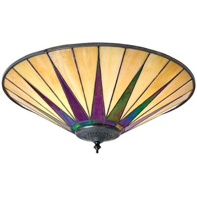 Interiors 1900 Dark Star - Tiffany 2-Light Large Ceiling Flush Light - Ceiling Light Interiors 1900 Dark Star - Tiffany 2-Light Large Ceiling Flush Light - Ceiling Light