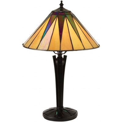 Interiors 1900 Dark Star - Lampe de table Tiffany noire - 1 lumière - Publicité Interiors 1900 Dark Star - Lampe de table Tiffany noire - 1 lumière - Publicité