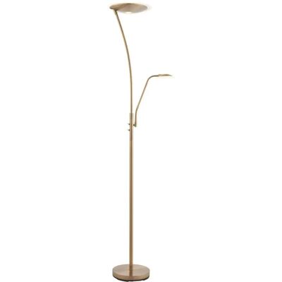 Lampadaire LED Endon Lighting Alassio 73080 - Réglable, Diffuseur Opale, Laiton Antique - Publicité Lampadaire LED Endon Lighting Alassio 73080 - Réglable, Diffuseur Opale, Laiton Antique - Publicité
