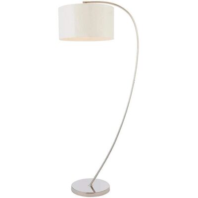 Endon Lighting Josephine - Lampe sur pied 1 lumière Nickel brillant - Soie artificielle blanche vintage - E27 - Publicité Endon Lighting Josephine - Lampe sur pied 1 lumière Nickel brillant - Soie artificielle blanche vintage - E27 - Publicité