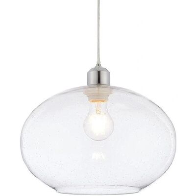 Sufitowa lampa wisząca Endon Dimitri 1 z szkłem z bąbelkami - Lampa wisząca Sufitowa lampa wisząca Endon Dimitri 1 z szkłem z bąbelkami - Lampa wisząca