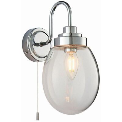 Endon Hampton LED 1 Luce Parete Bagno Vetro Piastra Cromo - Illuminazione Endon Hampton LED 1 Luce Parete Bagno Vetro Piastra Cromo - Illuminazione