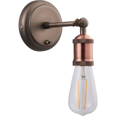 Endon Lighting Endon - Lampada da Parete in Pewter Invecchiato e Rame - Lampada da Parete Endon Lighting Endon - Lampada da Parete in Pewter Invecchiato e Rame - Lampada da Parete