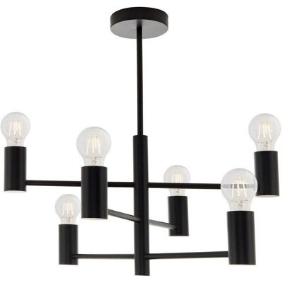 Endon Studio 6 Lumière de Plafond - Fitting Moderne Noir - 6 Lampes - Publicité Endon Studio 6 Lumière de Plafond - Fitting Moderne Noir - 6 Lampes - Publicité