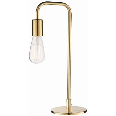 Endon Satynowana Mosiężna Lampa Stołowa - Nowoczesny Styl Średniowieczny - E27 Max 40W Endon Satynowana Mosiężna Lampa Stołowa - Nowoczesny Styl Średniowieczny - E27 Max 40W