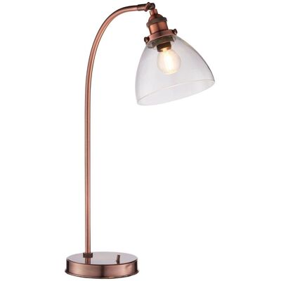 Netlighting Hansen Lampada da Tavolo - Rame Invecchiato, Vetro, E14 Netlighting Hansen Lampada da Tavolo - Rame Invecchiato, Vetro, E14