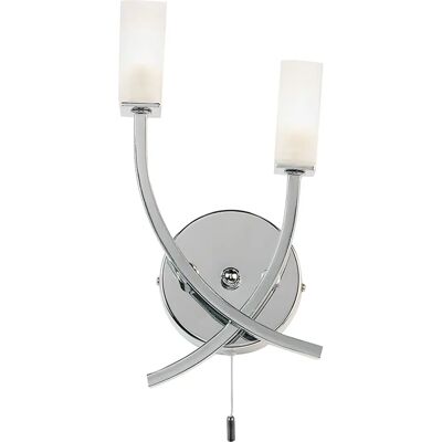 National Lighting - Cuba Wall 2 Light - Chrome - Wall Light National Lighting - Cuba Wall 2 Light - Chrome - Wall Light