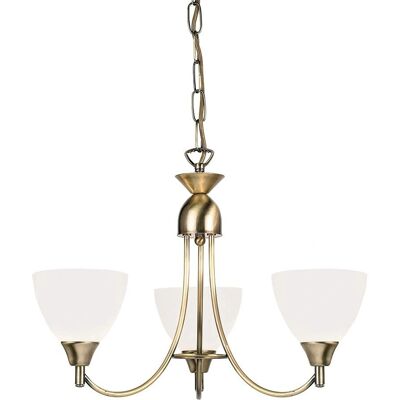 National Lighting - 3 Way Dimmable Ceiling Light - Opal Glass Shades - Pendant & Semi Flush Fitting - Ceiling light National Lighting - 3 Way Dimmable Ceiling Light - Opal Glass Shades - Pendant & Semi Flush Fitting - Ceiling light
