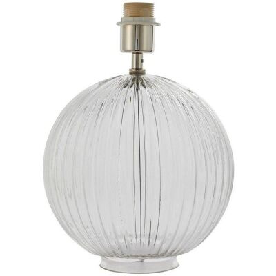 Netlighting Jemma Lampe de Table 1 Lumière - Verre cannelé clair - Nickel satiné - E27 - 34cm - Publicité Netlighting Jemma Lampe de Table 1 Lumière - Verre cannelé clair - Nickel satiné - E27 - 34cm - Publicité