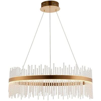 Edit Lighting Langham Glass LED Chandelier - Gold - 57W - Elegant Ceiling Light Edit Lighting Langham Glass LED Chandelier - Gold - 57W - Elegant Ceiling Light