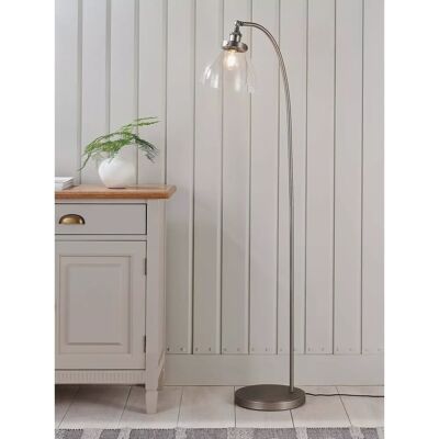 Lampadaire Hansen de Netlighting - Acier et verre - Argent brossé - 152cm - Publicité Lampadaire Hansen de Netlighting - Acier et verre - Argent brossé - 152cm - Publicité