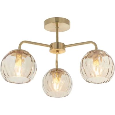 Plafonnier semi-flush Endon Lighting Dimple 3 Lumières - Lampe de plafond - Publicité Plafonnier semi-flush Endon Lighting Dimple 3 Lumières - Lampe de plafond - Publicité