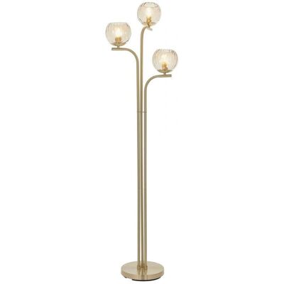 Lampadaire Netlighting Dimple en Laiton Satiné - Verre Champagne - Lampadaire - Publicité Lampadaire Netlighting Dimple en Laiton Satiné - Verre Champagne - Lampadaire - Publicité