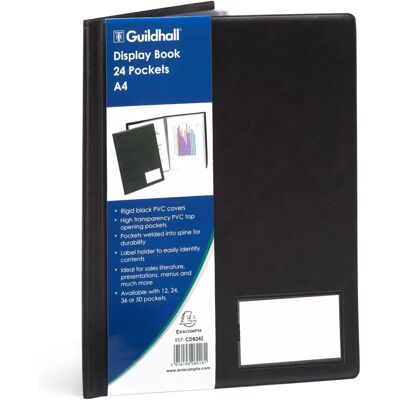 Exacompta Guildhall Display Book 24 lommer svart - Presentasjonsmappe Exacompta Guildhall Display Book 24 lommer svart - Presentasjonsmappe