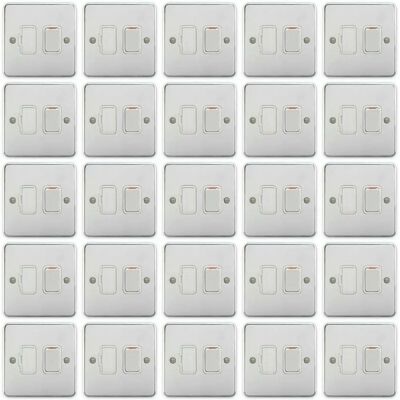 Deta 1913chw 13a Connection Unit - Switchable, Chrome/white - 20/25 pcs Deta 1913chw 13a Connection Unit - Switchable, Chrome/white - 20/25 pcs