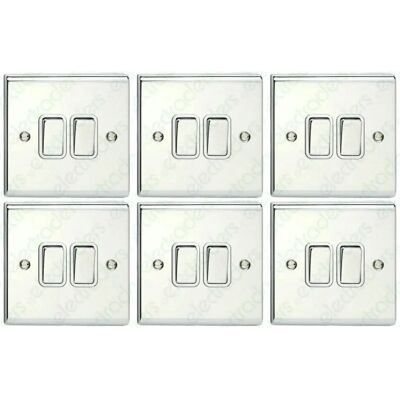 Deta Sd1204chw Light Switch - 2-Gang 2-Way 10A Chrome White Deta Sd1204chw Light Switch - 2-Gang 2-Way 10A Chrome White