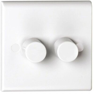 Deta S1415 White Universal Led 2 Gang Dimmer Switch - Dimmer Switch Deta S1415 White Universal Led 2 Gang Dimmer Switch - Dimmer Switch