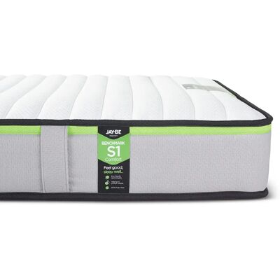 Jay-Be Benchmark S1 Eco-Friendly Mattress - Supportive, Recyclable, UK-made Jay-Be Benchmark S1 Eco-Friendly Mattress - Supportive, Recyclable, UK-made