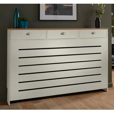 Vale Designs Cream Radiator Cover - Large MDF Horizontal Shelf Storage Vale Designs Cream Radiator Cover - Large MDF Horizontal Shelf Storage